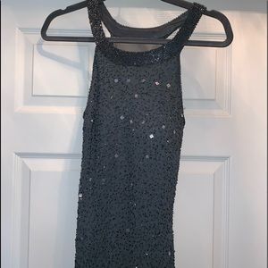 Long beautiful gray maxi dress